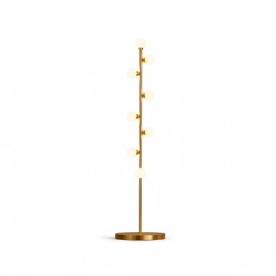 Excelis Pearl Necklace Floor Lamp – Gold Stem Staggered Bulbs Elegance Living Room