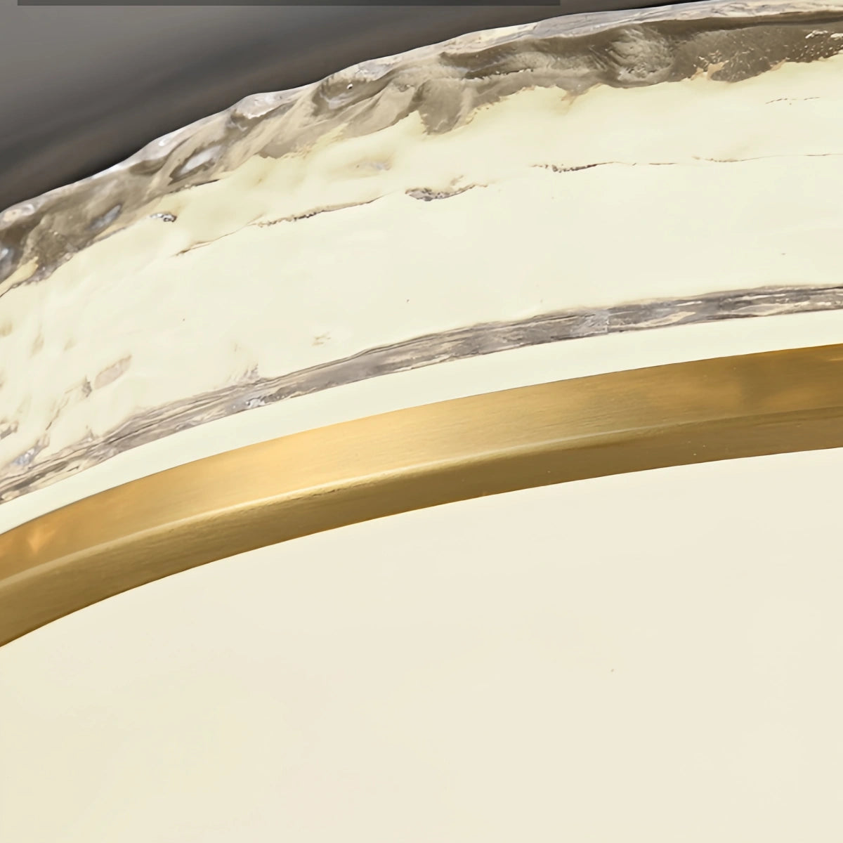 Excelis Crystal Accent Ceiling Light – Solid Brass Brushed Gold Detail