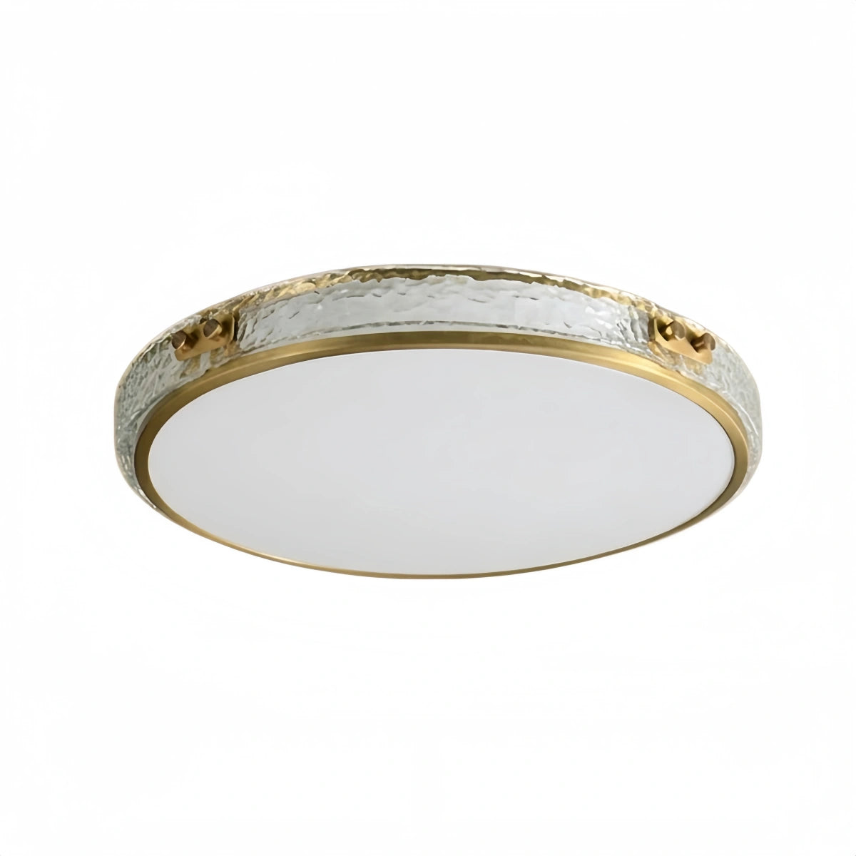 Excelis Crystal Accent Ceiling Light – Solid Brass Brushed Gold for Living Room Bedroom