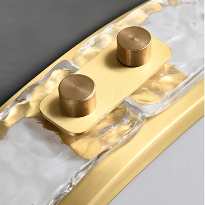Excelis Crystal Accent Ceiling Light – Solid Brass Brushed Gold Detail