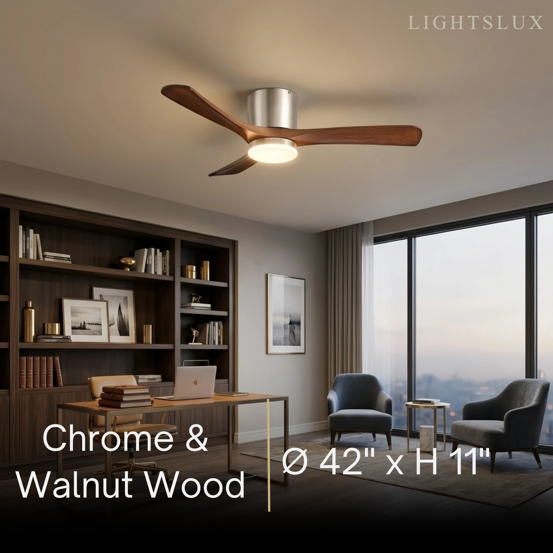 Lunara Nordic Ceiling Fan Light – Wood Clean Lines Quiet Airflow