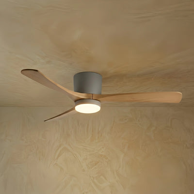 Lunara Nordic Ceiling Fan Light – Wood Clean Lines Quiet Airflow for Living Room/Bedroom