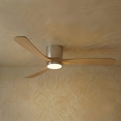 Lunara Nordic Ceiling Fan Light – Wood Clean Lines Quiet Airflow for Living Room/Bedroom