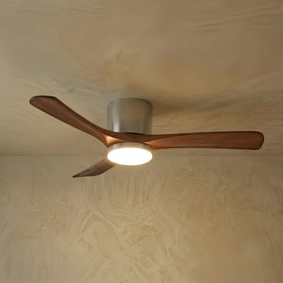 Lunara Nordic Ceiling Fan Light – Wood Clean Lines Quiet Airflow for Living Room/Bedroom
