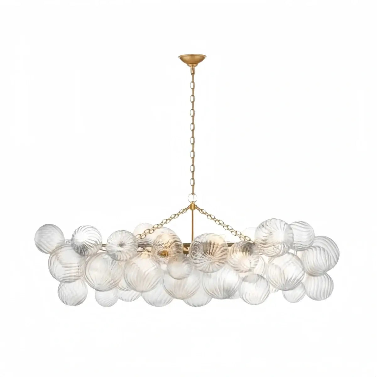 Modern Chandelier – Bubble Etched Glass 