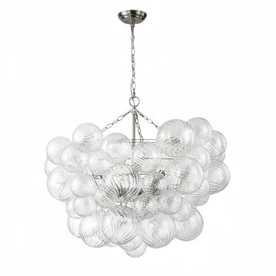 Modern Chandelier – Bubble Etched Glass 