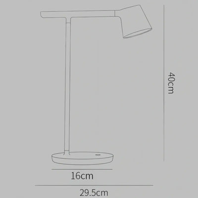 Minimalist Adjustable Table Lamp — Opal Acrylic 