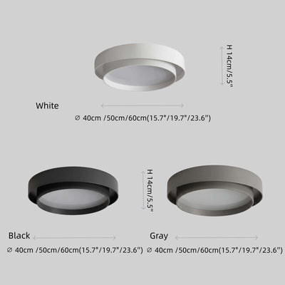 Contemporary Cylinder Ceiling Light — Matte Neutral LED