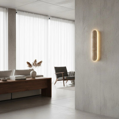 Minimalist Travertine Pillar Wall Lamp 