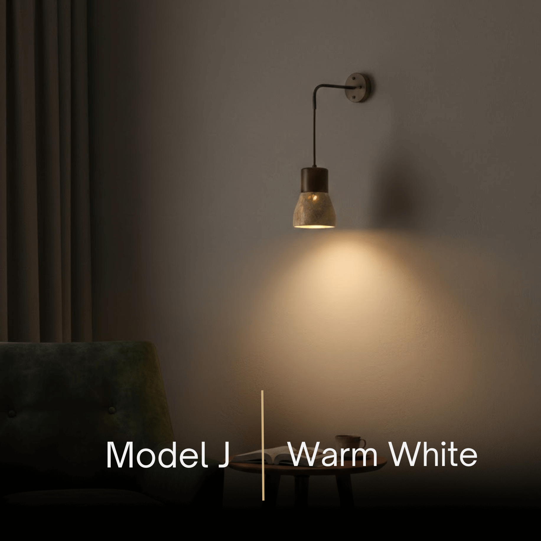 Wall Lamp — Travertine Shade Walnut Wood Socket for Bedside