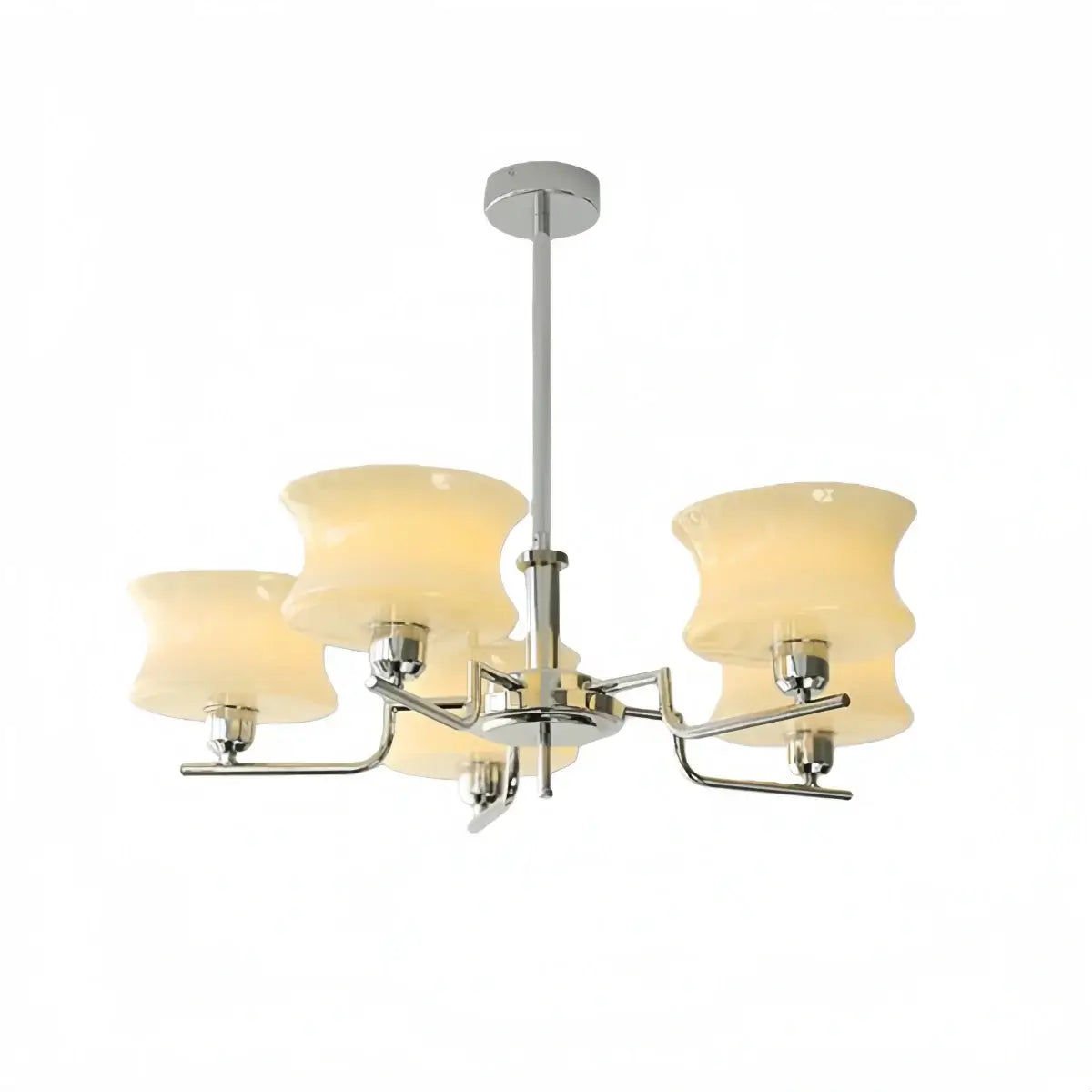 Vintage Chandelier – Gold or Chrome Glass Ceiling Light