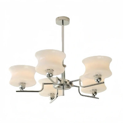 Vintage Chandelier – Gold or Chrome Glass Ceiling Light