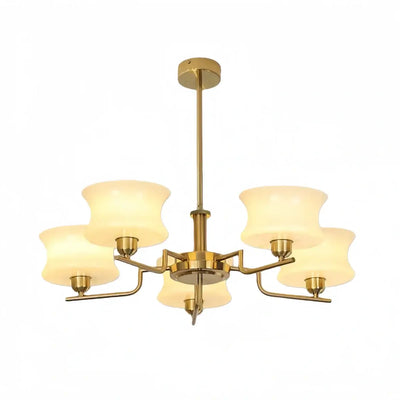 Vintage Chandelier – Gold or Chrome Glass Ceiling Light