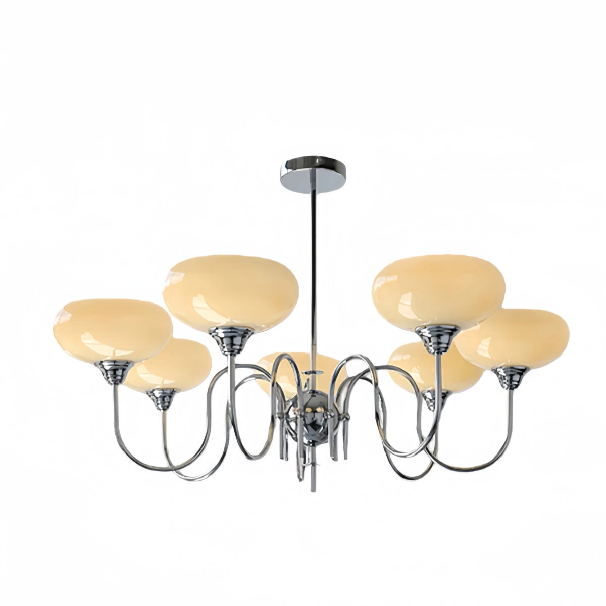 Modern Glass Chandelier – Gold or Chrome Multi-Light Ceiling Lamp