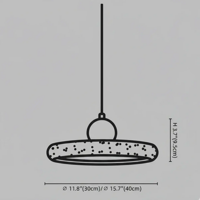 Modern Pendant Light – Wood and Stone LED Ceiling Lamp for Dining Room