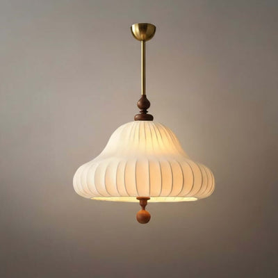 Modern Fabric Pendant Light – Sculptural Flower Ceiling Lamp for Dining Room