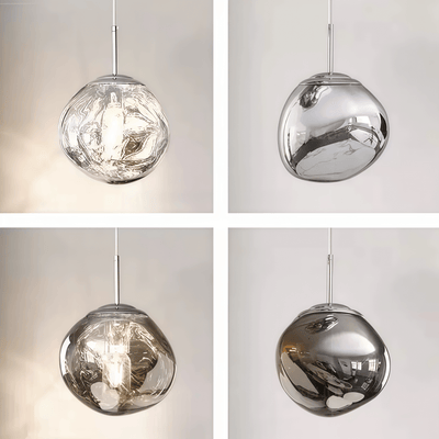 Contemporary Twisted Pendant Lamp — Mirror Finish in 4 Color