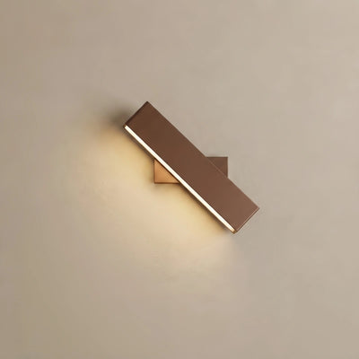 Arcato Modern Rectangular Wall Lamp -- Metal Brown for Bedroom
