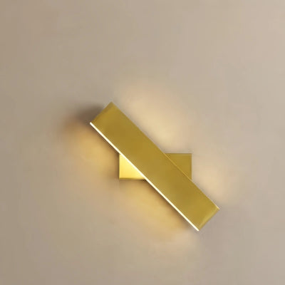 Arcato Modern Rectangular Wall Lamp -- Metal Gold for Bedroom