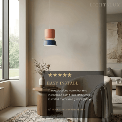 Morandia Art Deco Contrast Color Pendant Light - Metal