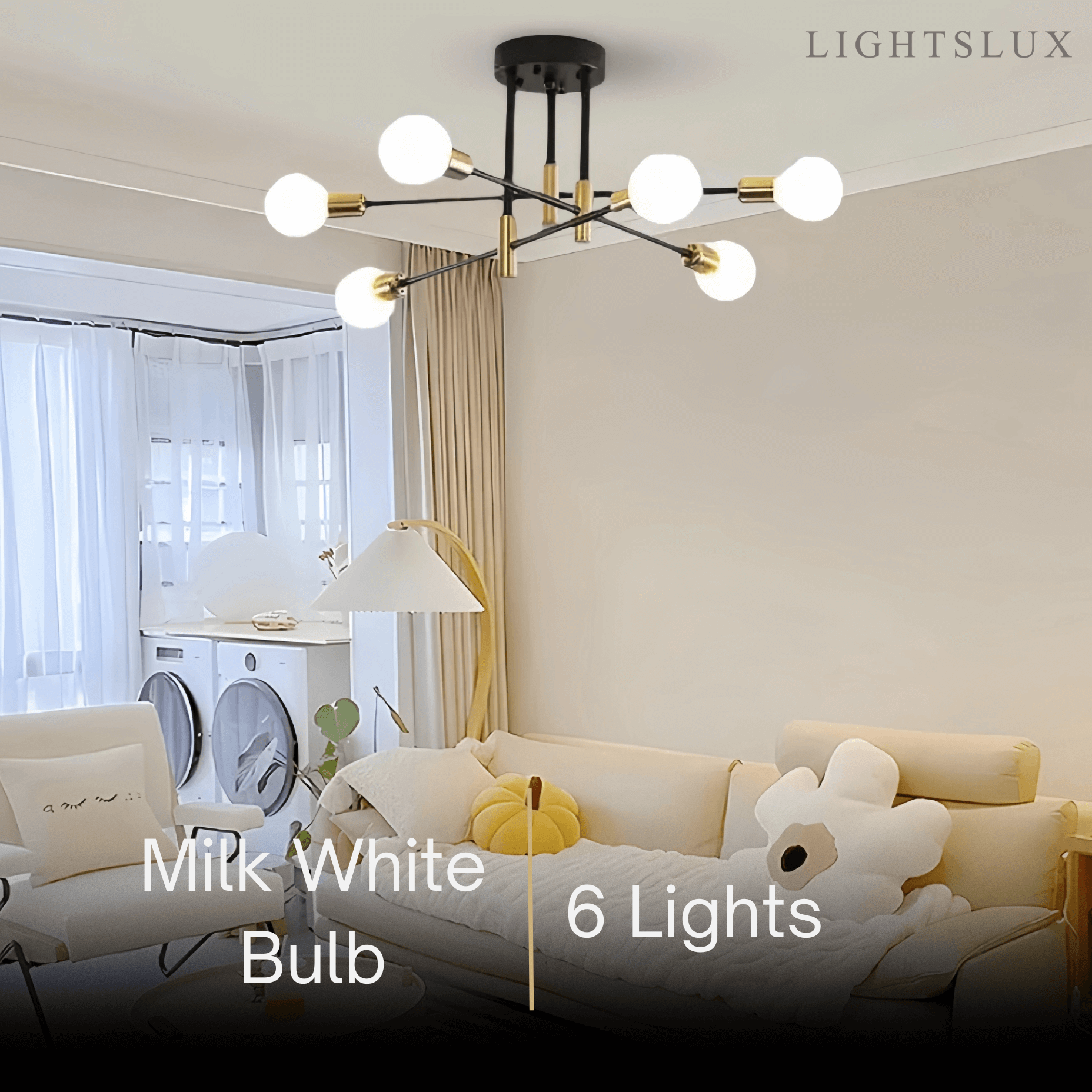Modern Branching Chandelier 