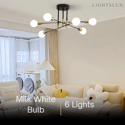 Modern Branching Chandelier 