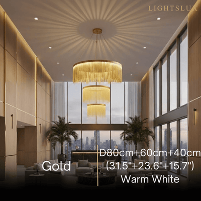 Royal Pendant Light –Gold/Satin Nickel Metal Finish for Living Room