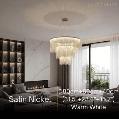 Royal Pendant Light –Gold/Satin Nickel Metal Finish for Living Room
