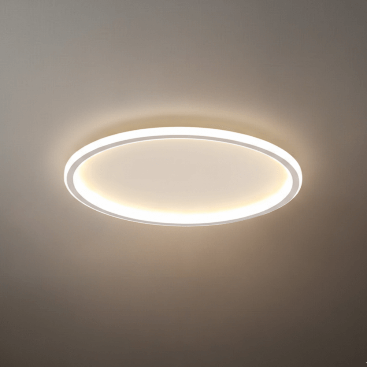 Embrace Modern Round Ceiling Light – Black&White Metal for Living Room