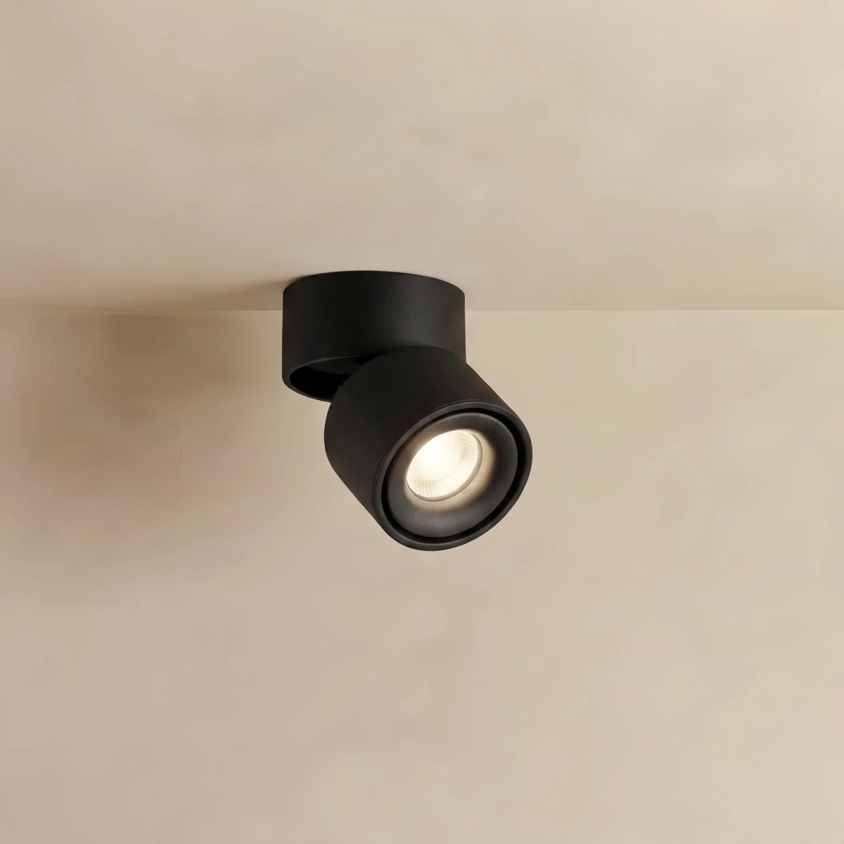  Ceiling Light - Black/White Metal for Bedroom