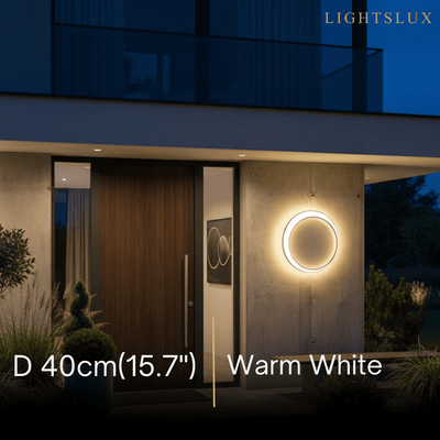 Lunara Art Deco LED Outdoor Wall Lamp with Remote Control for Exterior Spaces