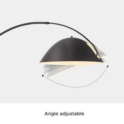 Modern Black Floor Lamp – Metal & Acrylic Curved