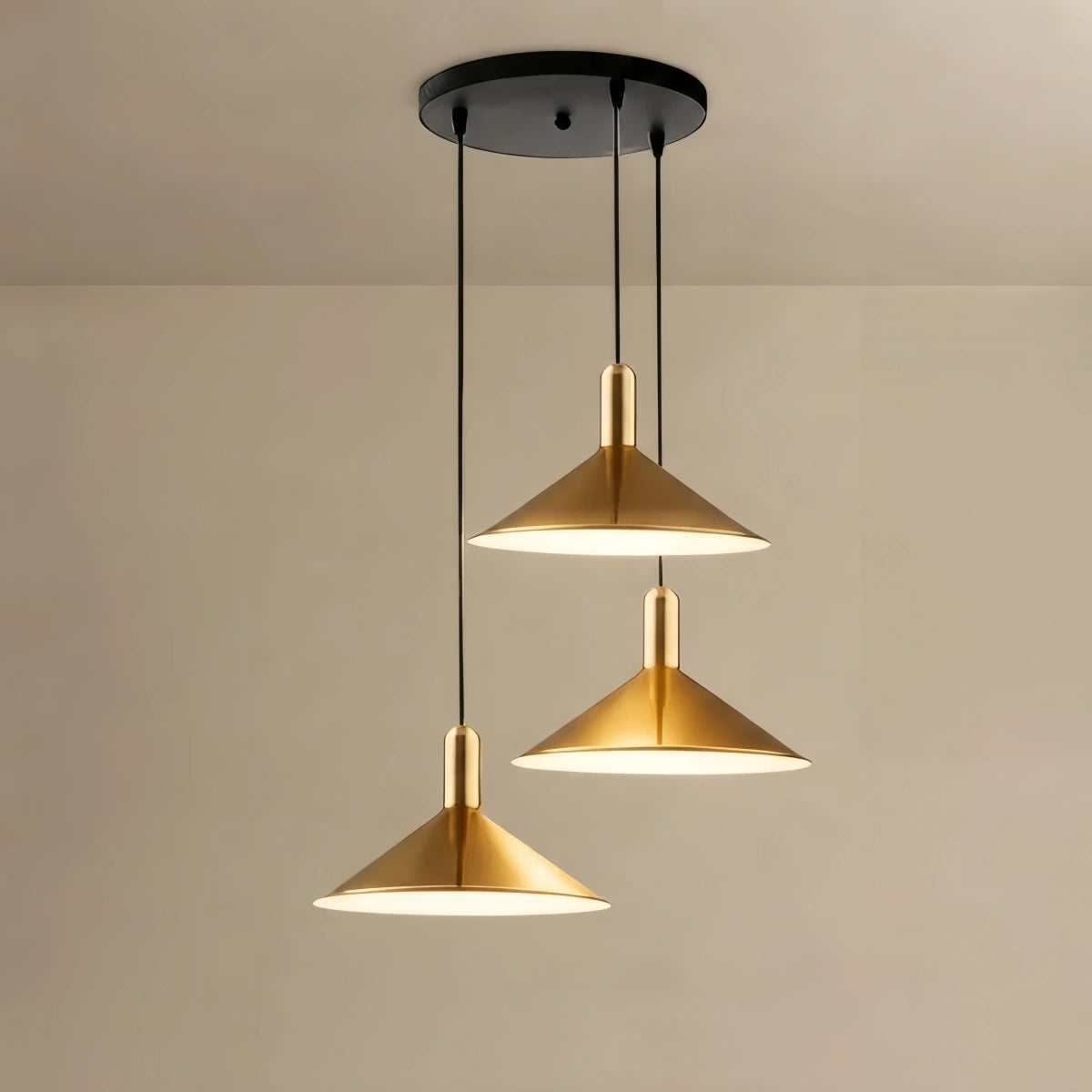 Irondale Modern Pendant Light - White/Black/Gold Metal/Acrylic for Bedroom