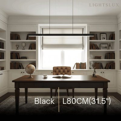 Arcato Minimalist Dimmable Linear Pendant Light – Black or White Acrylic for Dining Room