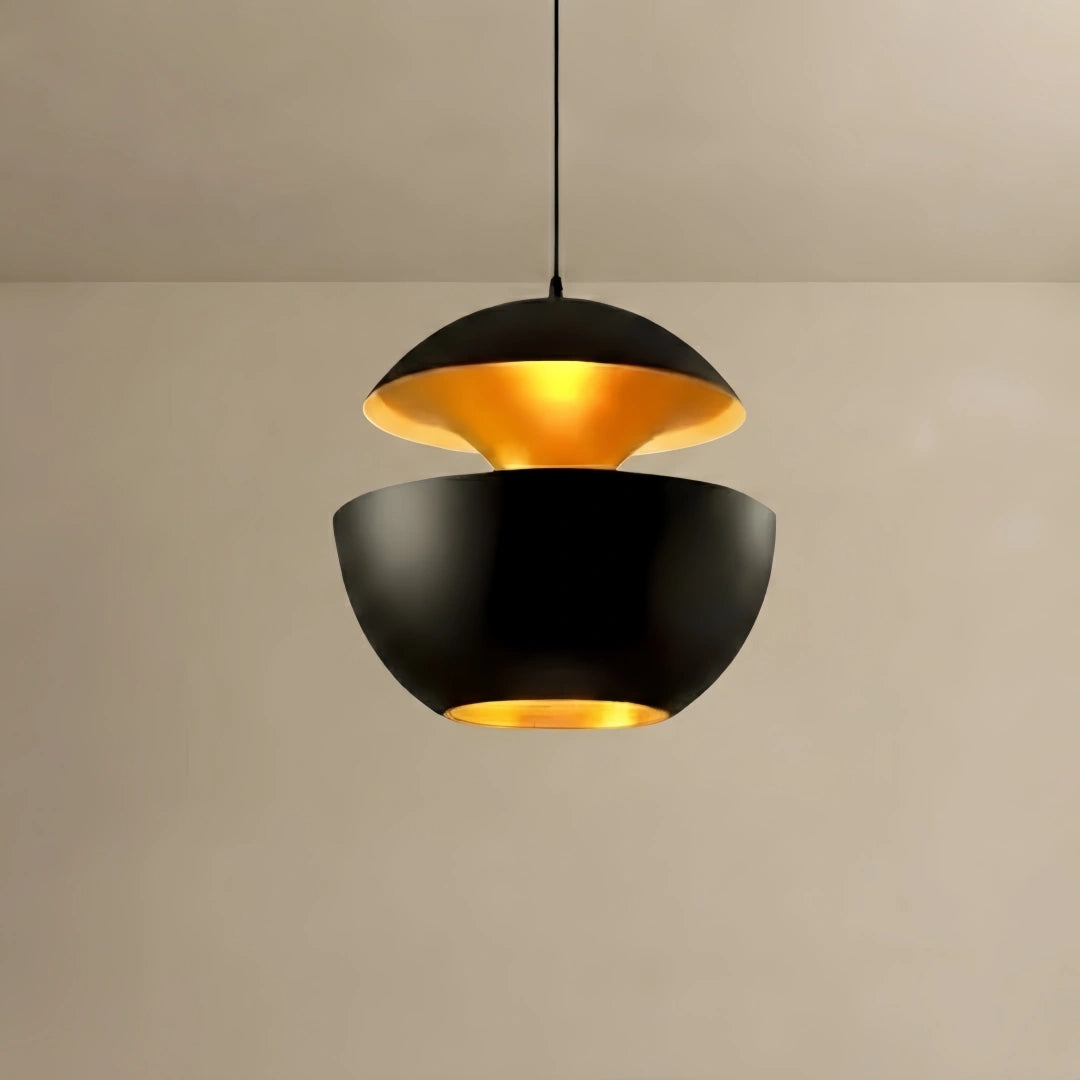 Modern Globular Pendant Light – Luxurious White/Black Metal for Kitchen Island
