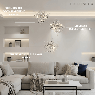 Excelis Art Deco Cluster Chandelier