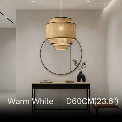 Bamburo Farmhouse Pendant Light — Tri-Layer