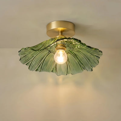 Excelis Royal CeilingLight - Green Glass/Metal with Hood for Dining Room