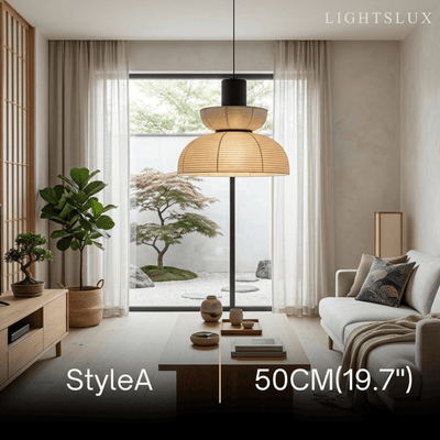 Zenno Retro Fabric Pendant Light 