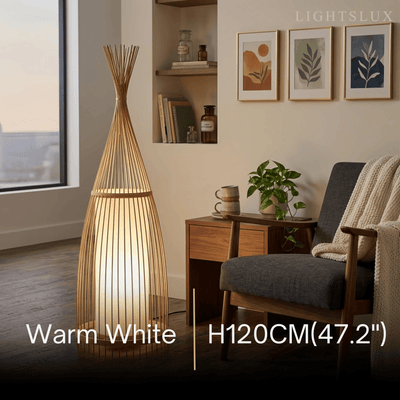 Zenno Designer Bamboo Floor Lamp