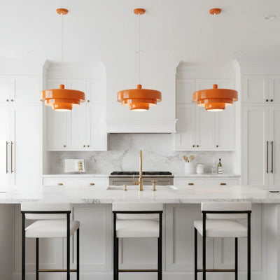 Morandia Nordic LED Pendant Light – Orange/Green/White/Yellow/Pink Metal Kitchen