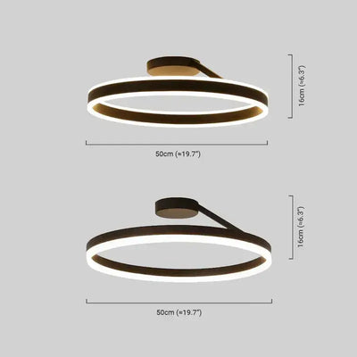Modern Circular Flush Mount Ceiling Light Size