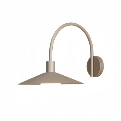 Solara Minimalist Arched Arm Wall Sconce — Stainless Steel Gold
