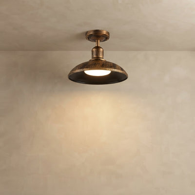 Arcato Retro Outdoor Ceiling Light--Copper Alloy & PC for Courtyard