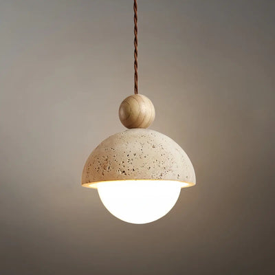 Modern Travertine Pendant Light 