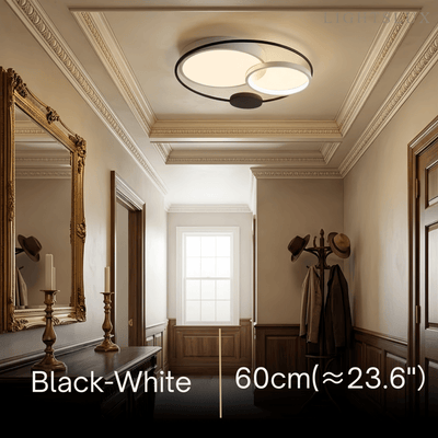 Modern Flush Mount Ceiling Light -- Acrylic Black-White Mix