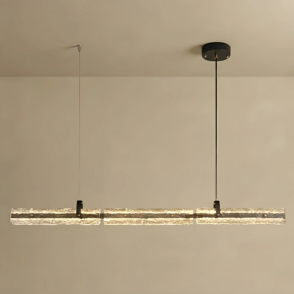 Arcato Modern Linear Pendant Light — Metal & Glass 