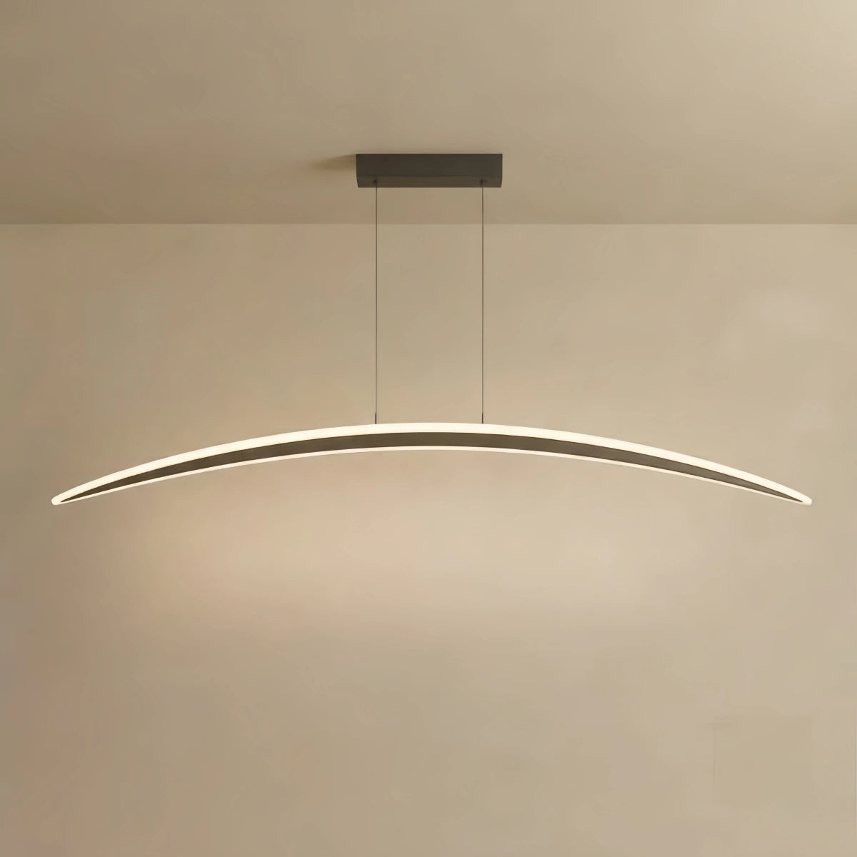 Vivara Minimalist Pendant Light -- Aluminum & Acrylic Black for Living Room/Dining Room