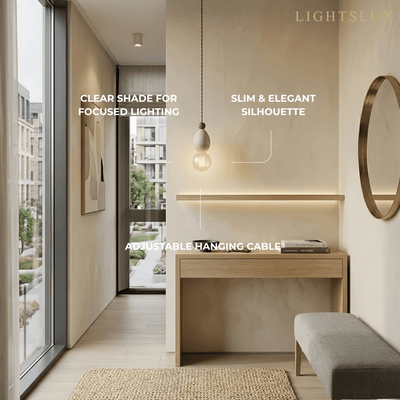 Strata Modern Travertine Pendant Light 