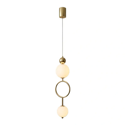 Minimalist Pendant Light — Iron & Glass Gold&White / Silver&White